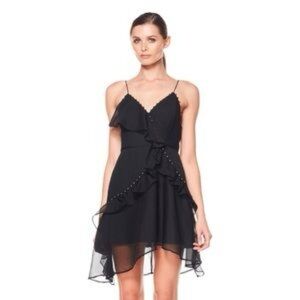 LA MAISON TALULAH asymmetrical black minidress